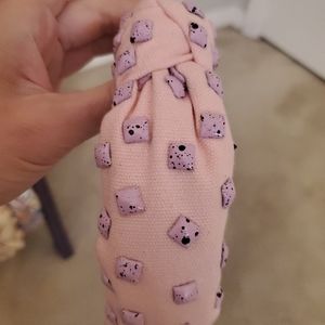 NWT Lele Sadoughi Bubble gum woven splatter